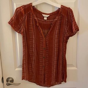 Red tribal blouse